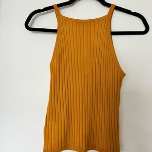 Mustard High-Neck Tank